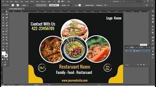 illustrator tutorial | Social media Food Banner Design