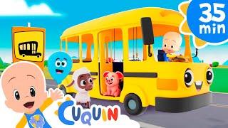 Wheels on the bus Animals - Cleo and Cuquin Episodes & Nursery Rhymes