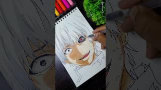 Drawing Kaneki Ken | Tokyo ghoul | anime | Day 27| #artshorts #animedrawing