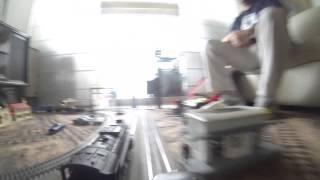 Lionel Erie Alco Diesel # 2032 O Gauge on board with a Gopro