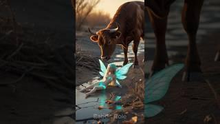 Bull Became a Hero ️ | Mermaid Rescue Story ‍️ #animalrescue #cuteanimal #shorts #viralshorts