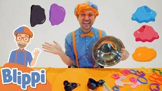 Blippi Plays with Clay! | Learn Shapes & Spelling For Kids | Educational Videos for Toddlers