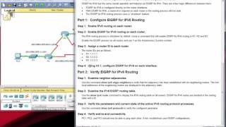 7.4.3.4 Packet Tracer - Configuring Basic EIGRP with IPv6 Routing