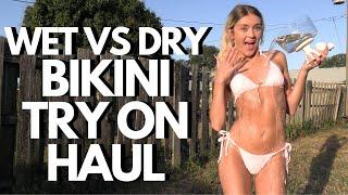 wet vs dry fashion nova bikinis try on haul !!!