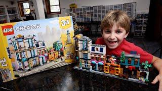 BUILDING & CUSTOMIZING A LEGO SET FOR OUR AMUSEMENT PARK | LEGO Creator Main Street 31141