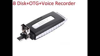 UR10 OTG usb 8gb multi-function mini flash drive usb audio voice recorder