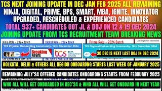 TCS ONBOARDING STARTS FROM JAN & FEB 2025 | TCS BIGGEST SHOCKING JOINING UPDATE DIRECT FROM HR TEAM