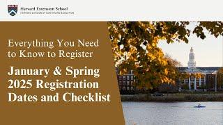 January & Spring 2025 Registration Dates & Checklist