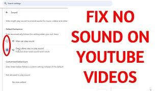 How to FIX No Sound on YouTube Videos