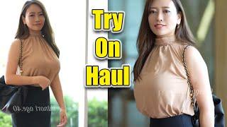 Japanese Single Mom And Transparent Tight Office Dress | Try On Haul | Body Haul