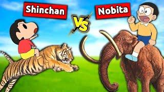 Shinchan Vs Nobita Battle Challenge  ||  Funny Game