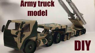 Army truck making out of cardboard | Missile launcher vehicle making | Military vehicle making | DIY