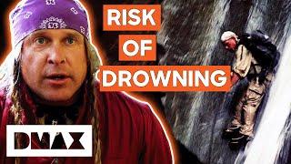 Survivalists Confront The Perils Of Treacherous Waterfalls | Dual Survival