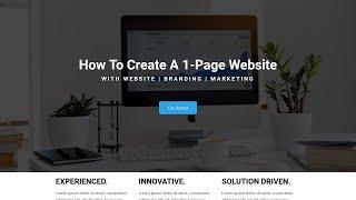 How to Create a One Page Website Using Elementor 2021 | WordPress Tutorials