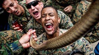 US Marines Reaction to Snake Blood! Jungle Survival Training in Indonesia