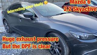 Mazda 6, huge exhaust pressure but the DPF is clear ?