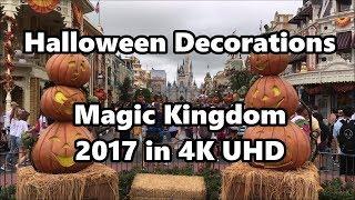 Halloween Decorations 2017 in 4K | Magic Kingdom | Walt Disney World