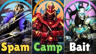 The Difference between Spamming, Camping and Passive Players