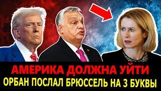 Трамп и конец вмешательству США в другие страны. Орбан жестко посылает ЕС: не дам вам и копейки!