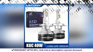 DAWNKNIGHT K8C 40W K7C Led Long Life Version H7 H4 H11 Led Headlight Bulb 3 Copper Tube Le