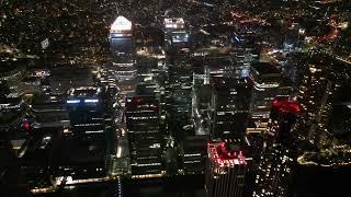 Canary Warf night drone flight
