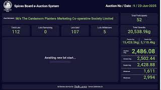SPICES BOARD LIVE E-AUCTION 23/06/2025 - CPMCS