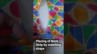 Placing of NeckStrip by matching Shape SUBSCRIBE Home Tailoring by Kusum Sharma for SEWING Videos