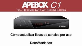 Apebox C1 Combo - Cómo actualizar listas de canales por usb