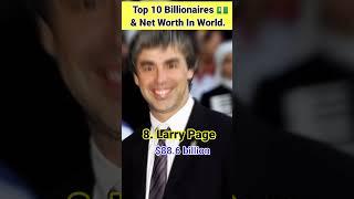 Top 10 Billionaires in the world #shorts #youtubeshorts