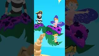 SAVE PiRATE iSLAND!  fairy adley pirate boy & pirate dad NEED HELP in new app RAiNBOW GHOST RESCUE!!