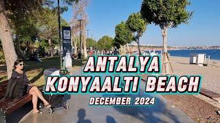 Antalya Konyaaltı Beach And Park  12 December 2024 #antalya #turkey #konyaaltı #citytour #sahıl