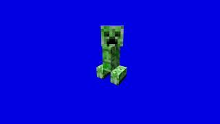 60 fps Creeper & Explosion Blue Screen Template