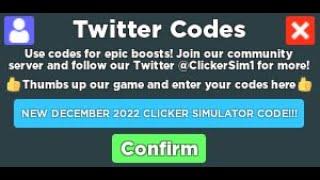 NEW CLICKER SIMULATOR CODE! | DECEMBER 2022 | Roblox Clicker Sim