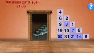 100 Doors 2018 how to get level-21 22 23 24 25 26 27 28 29 30