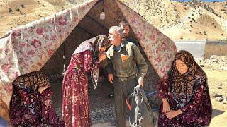 Will Umm al-Binin's father leave the nomadic tent?  His decision to go to Nemat House