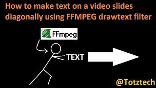 FFMPEG - How To Slides Overlayed Text Diagonally On A Video Using Drawtext Filter