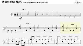 How to play On The Right Foot On Drums 