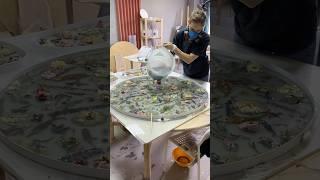 Метровый стол из смолы, ждали и переживали за доставку в Ташкент #столы #смолаобучение