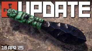 Obsidian knife, Hunter vision! New storage barrels | Rust Update 18th April 2025