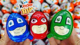 NEW! 500 PJ Masks Kinder Joy opening ASMR - a lot of Kinder JOY Surprise egg toys