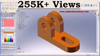 SolidWorks Basic Part Modeling Design Tutorial for Beginners