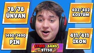 BRAWL STARS'I BİTİREN İLK OYUNCU!!  HİÇ EKSİĞİ YOK  (Oyunun En İyi Hesabı) - Brawl Stars