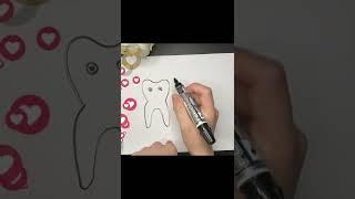 Drawing Brush and teeth for children  Bolalar uchun Tishlar rasm chizish