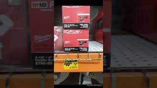 Milwaukee m18 fuel angle grinder $90 on clearance