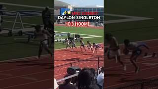 10.3 100M 4⭐️ SMU COMMIT DAYLON SINGLETON #texas #trackandfield #track #desoto #nike #d1 #dallas