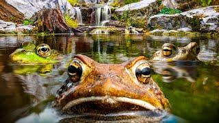 Hundreds of Frogs Invade the Giant Ecosystem Pond