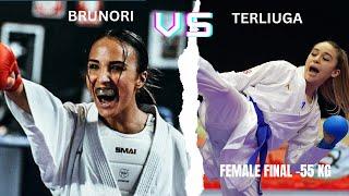 LETHAL KICKS | Brunori (ITA) vs Terliuga (UKR) @ EKC Karate 2021 FINAL Fight -55 kg