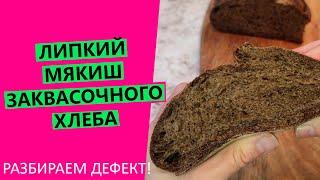 ЛИПКИЙ МЯКИШ‍️ ДОМАШНЕГО ХЛЕБА на закваске: причины и что делать?