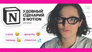 Как сделать Сценарий для видео в Notion