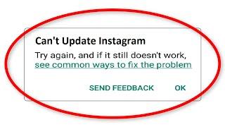 How To Fix Can't Update Instagram Error On Google Playstore - Cannot Update App Error Fix